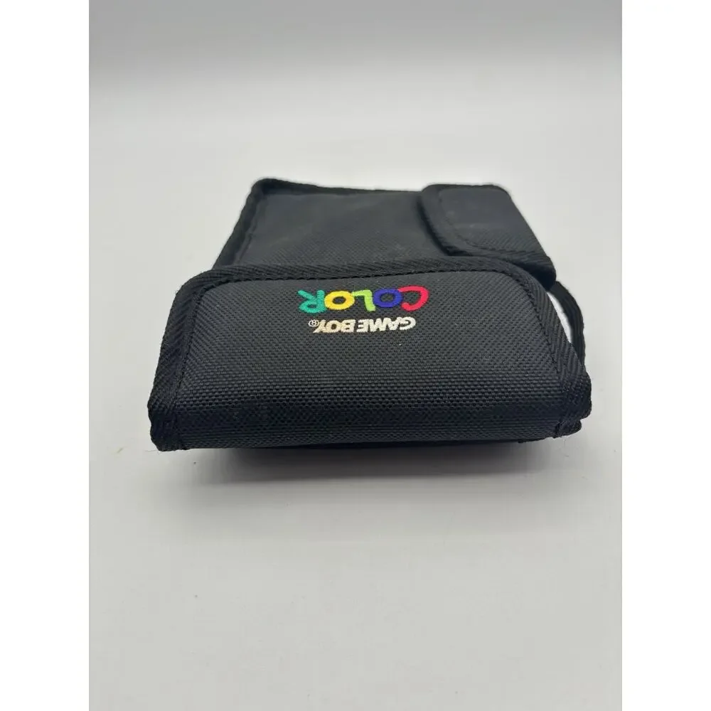 Vintage Official Nintendo GameBoy Color Black Carrying Travel Bag Case VG Cond